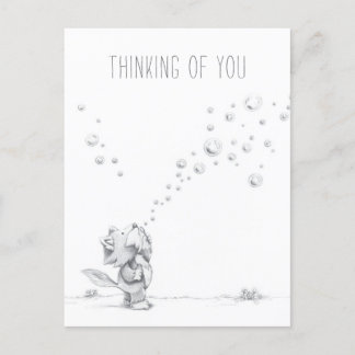Postal Lil Wolf Bubbles Postcard