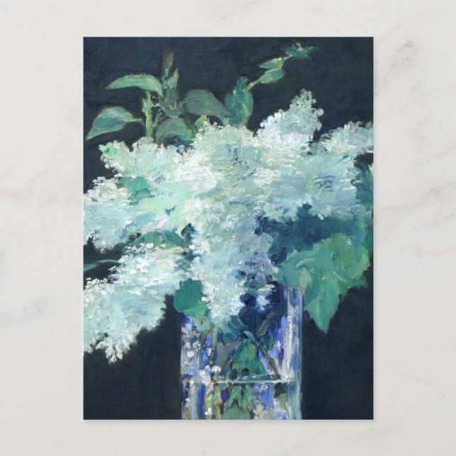 Postal Lilac blanco por Edouard Manet (Anverso)