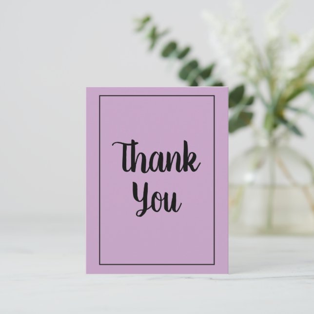Postal Lilac Gracias (Anverso de pie)