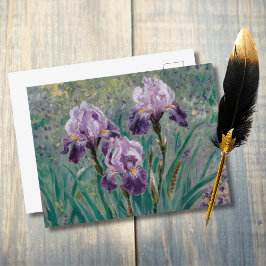 Postal Lilac Irises, Iris Mauves, Claude Monet