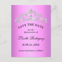 Lilac Morado Quinceanera Save The Date