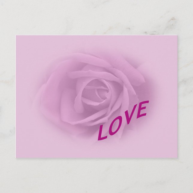 Postal Lilac Rosa por amor (Anverso)