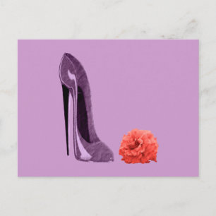 Postal Lilac Stiletto Shoe and Rosa Art