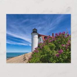 Postal Lilacs en el faro Point Betsie