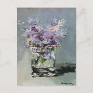 Postal Lilacs en un vaso de Edouard Manet