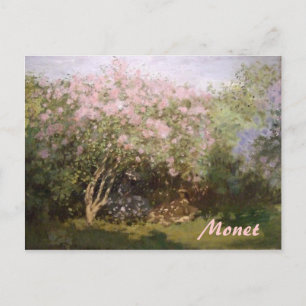 Postal Lilacs impresionistas por Monet Postcard