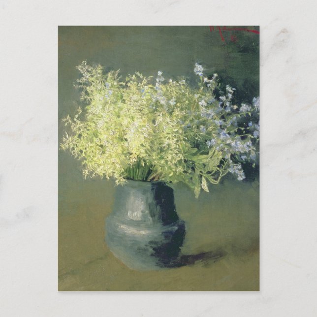 Postal Lilacs silvestres y nomeolvides, 1889 (Anverso)