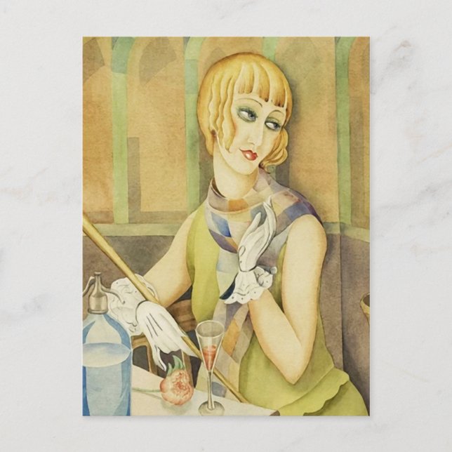 Postal Lili Elbe de Gerda Wegener [1886 - 1940] (Anverso)