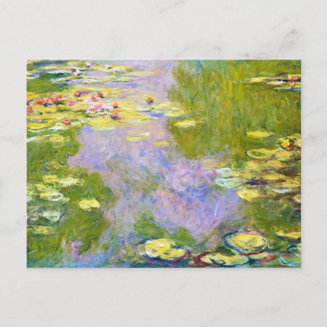 Postal Lilies de agua, Claude Monet de 1919 (Anverso)