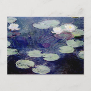 Postal Lilies de agua rosada: 1897-99 por Monet