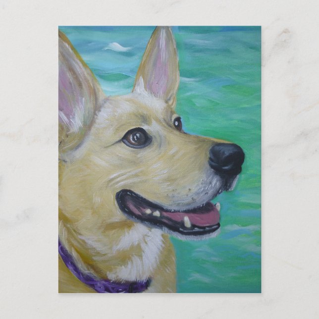 Postal Lilly a orillas de un río (Anverso)