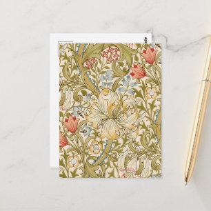 Postal Lily Art Nouveau de William Morris
