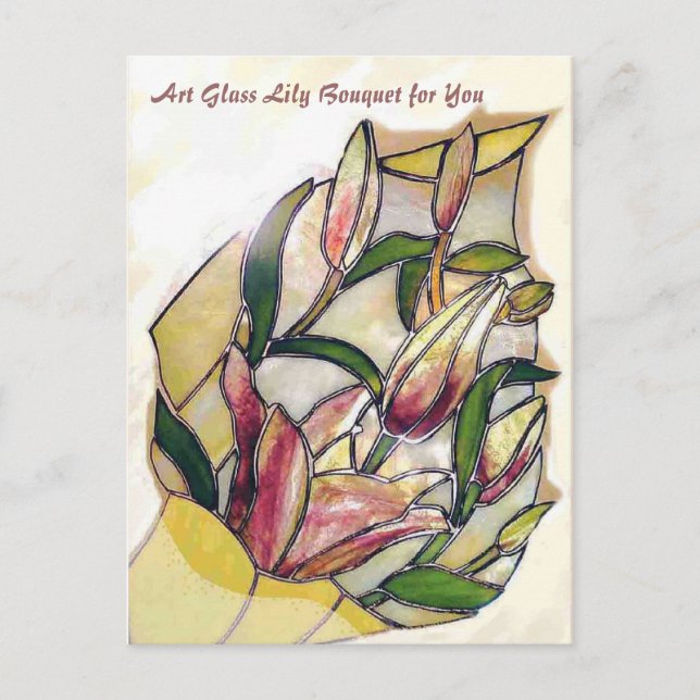 Postal Lily Bouquet Celebration Gift (Anverso)