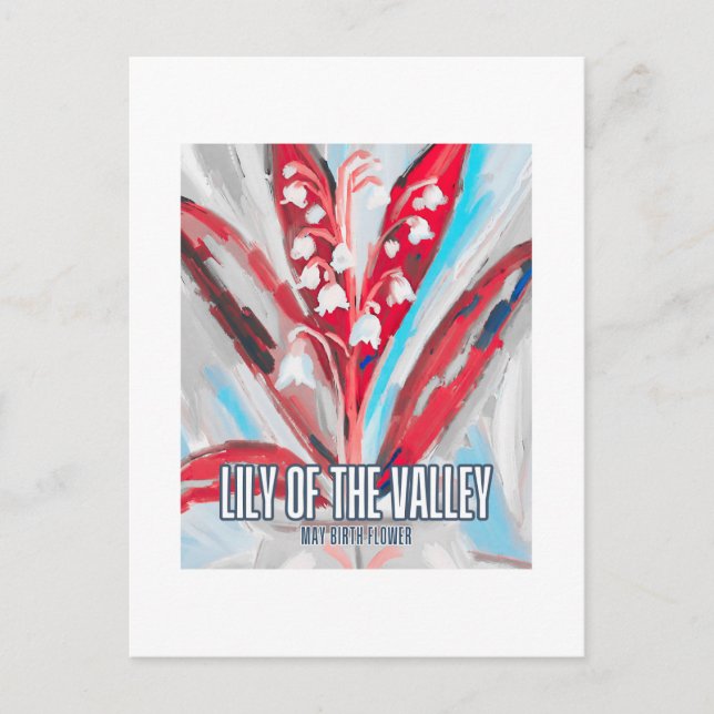 Postal Lily de la acuarela del Mes de Nacimiento del Vall (Anverso)