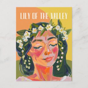 Postal Lily de la Bonito de Flores del Mes de la Vida del