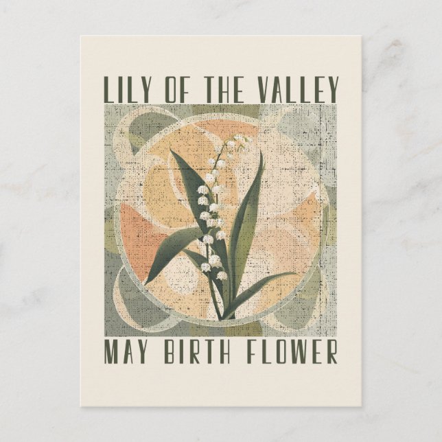 Postal Lily de la Flor del Mes del Nacimiento del Valle E (Anverso)