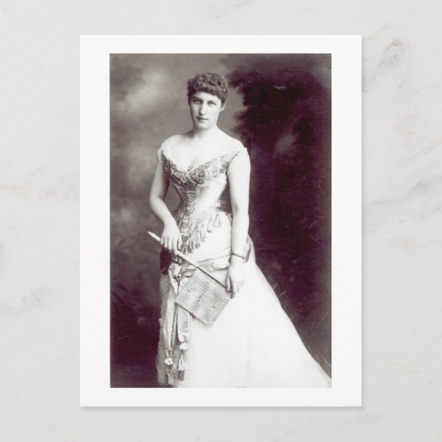 Postal Lily Langtry (1853-1929) actuando en el Haymark (Anverso)