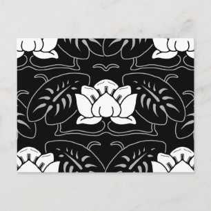 Postal Lily Motif de Agua Oscura