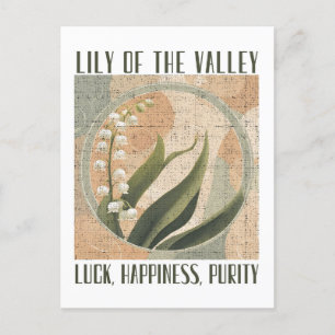 Postal Lily of the Valley Birth Month Flower Retro