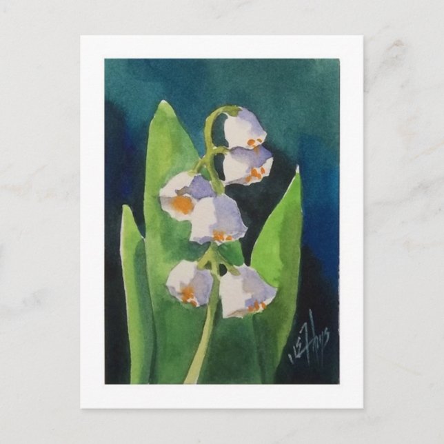 Postal Lily of the Valley Postcard (Anverso)