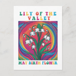 Postal Lily of the Valley puede que nazca mes flor Boho