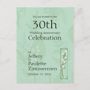 Postal Lily of Valley con Ferns    Sage Green Personaliza