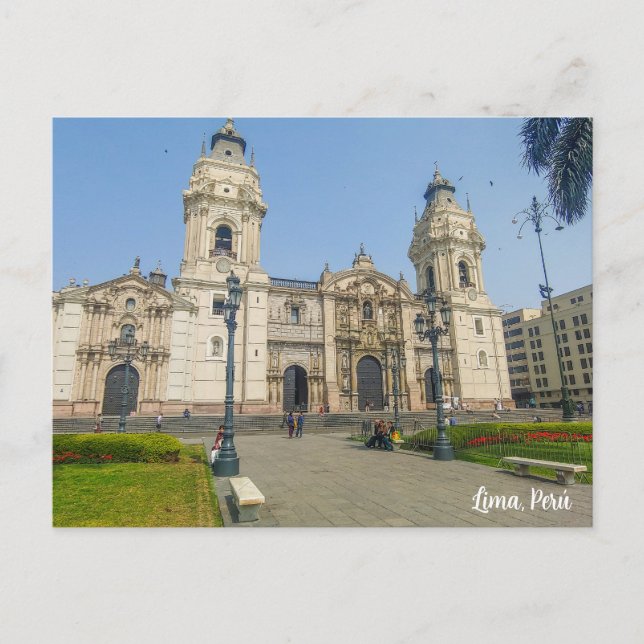 Postal Lima, Perú, Plaza Mayor (Anverso)