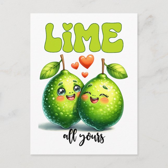 Postal Lime All Your Funny Punny Valentine (Anverso)