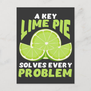 Postal Lime Lime Pie Lover Regalo para el postre