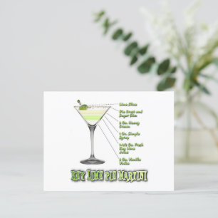 Postal Lime Pie Martini Cocktail Recipe Art