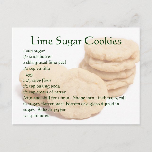 Postal Lime Sugar Cookies (Anverso)