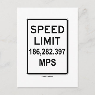 Postal Límite De Velocidad 186,282,397 MPS (Velocidad De 
