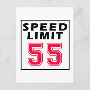 Postal Límite de velocidad 55 diseños de cumpleaños