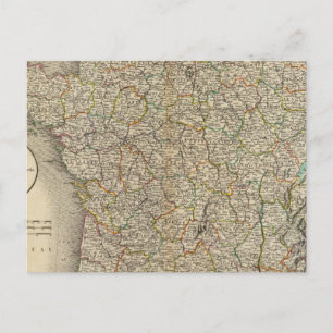 Postal Límites del Departamento de Francia