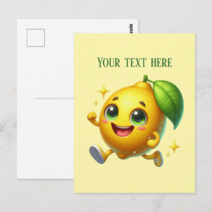 Postal Limon fresco lindo personalizable