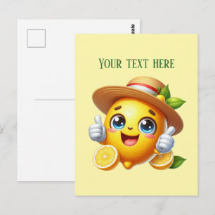 Postal Limon fresco lindo personalizable 