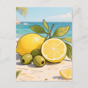 Postal Limon Soleado Oliva Fresco de la Costa
