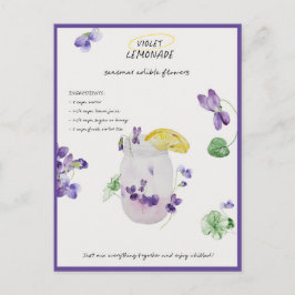 Postal Limonada Violeta Pensando en Ti