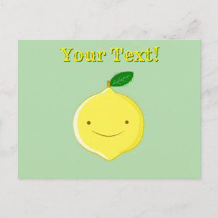 Postal Limoncito de dibujos animados adorable