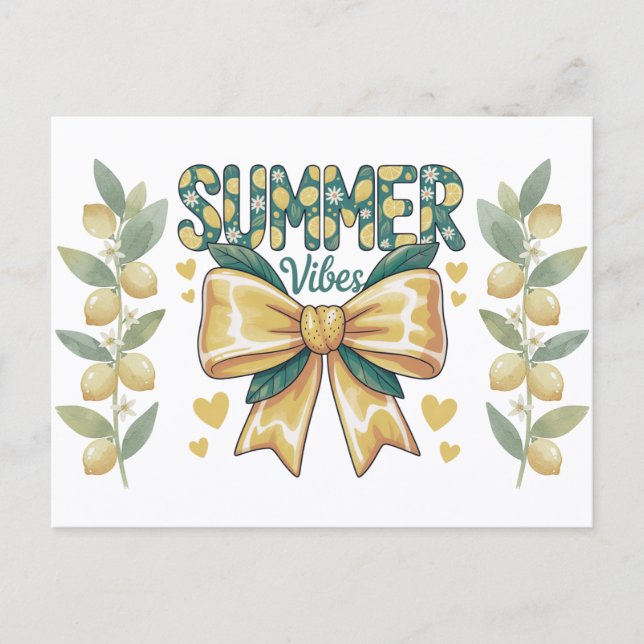 Postal Limoneros Elegantes Vibraciones de Verano (Anverso)