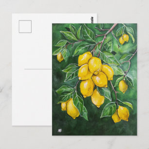 Postal Limones Dorados en un Día de Invierno de Alfred Fo