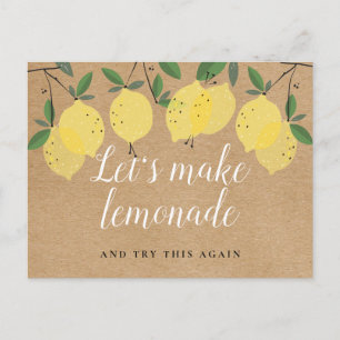 Postal Limones Rústicos Boho Cambiar la Fecha del Evento
