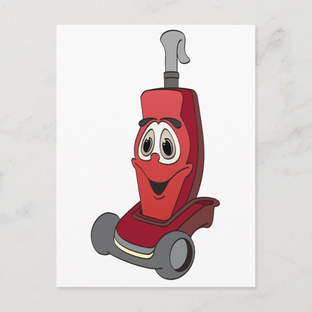 Postal Limpiador de vacío rojo (Anverso)