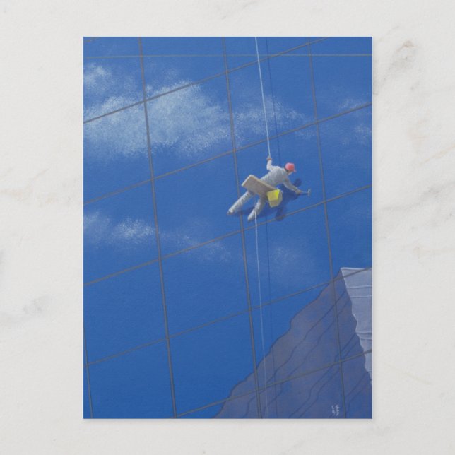 Postal Limpiador de ventanas 1990 (Anverso)