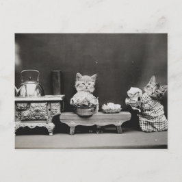 Postal Limpiando la tetera