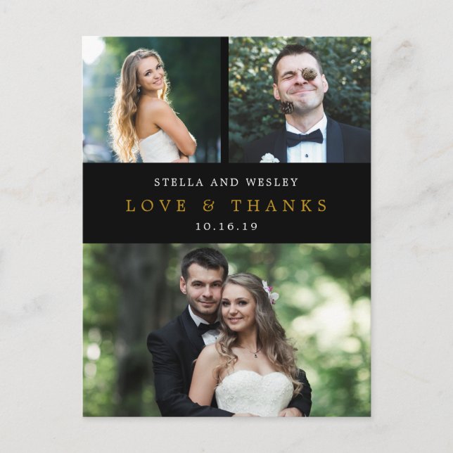 Postal Limpiar el color EDITABLE Gracias Postcard (Anverso)