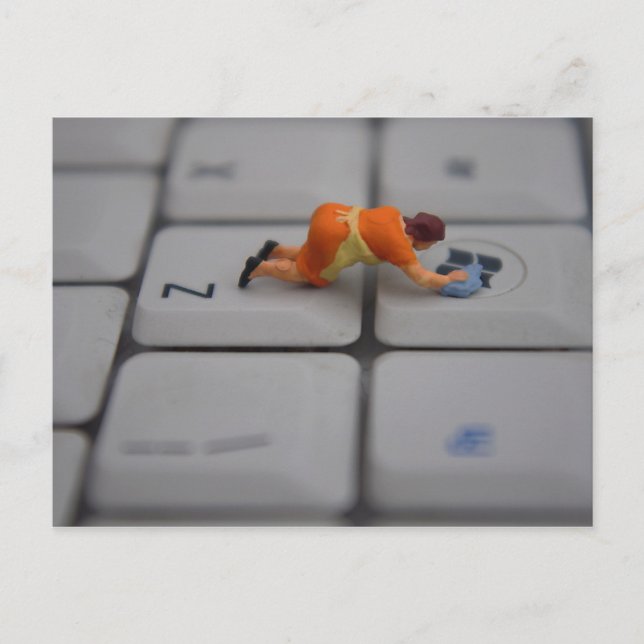 Postal Limpiar ventanas (Anverso)