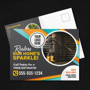 Postal Limpieza de Casas con Lavado a Presión Servicio de