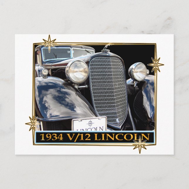 POSTAL LINCOLN 1934 V-12 (Anverso)