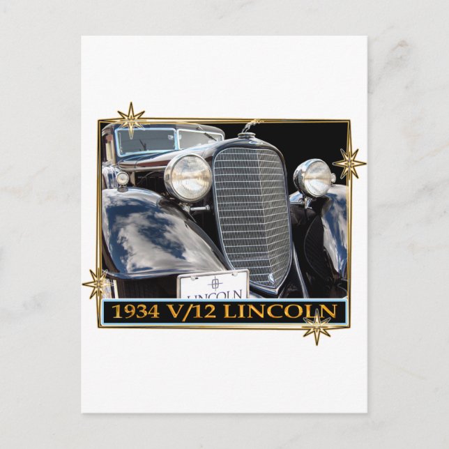 POSTAL LINCOLN 1934 V-12 (Anverso)